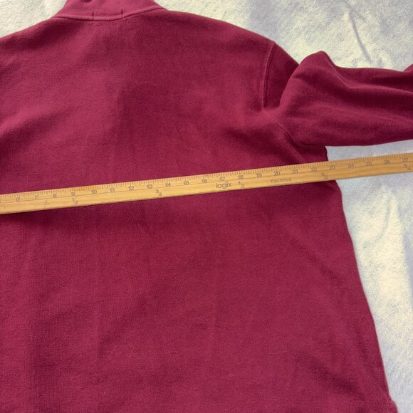 Polo Ralph Lauren Estate-Rib Quarter Zip Pullover Sweater Maroon Mens L Knit - Picture 7 of 8